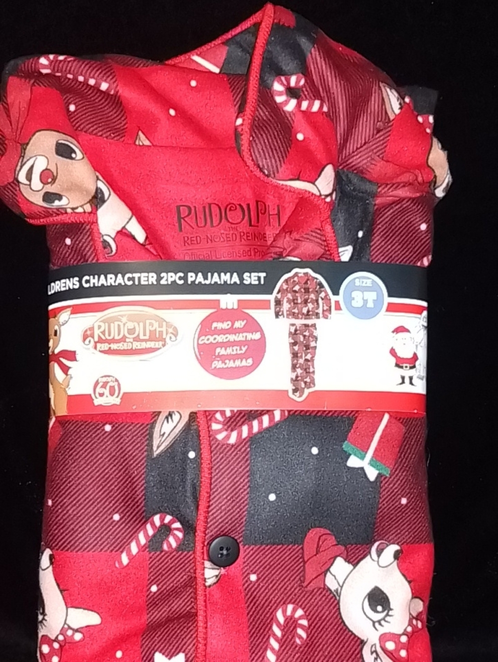Rudolph Red Nosed Reindeer Kids Red Pajama Set